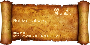 Metke Laborc névjegykártya